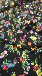 Штапель Сказочные цветы на черном