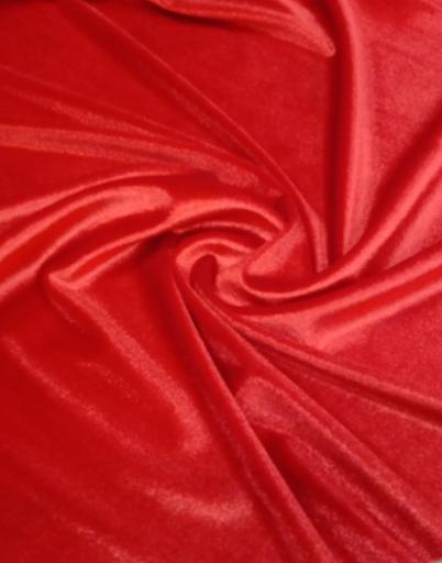 Бархат-стрейч красный