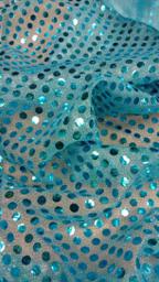 Пайетка Монетка голубая