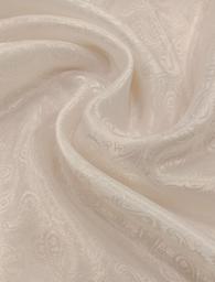 Подкладочная жаккардовая поливискоза Пейсли молочная