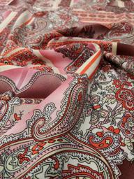 Плательная Пейсли прямоугольники красные