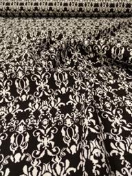 Джинс стрейч принт чёрный/белый