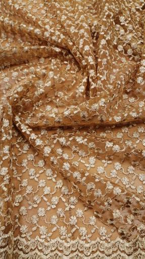 Гипюр Индонезия золотой песок M