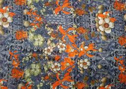 Шифон КРЭШ терракот на сером