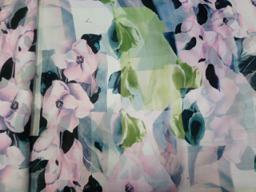 Шифон "Розовые цветы"