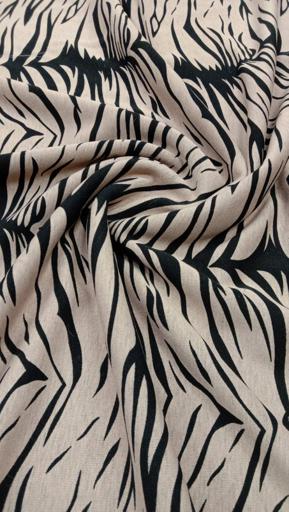 Трикотаж на меху Тигр пыльно-розовый