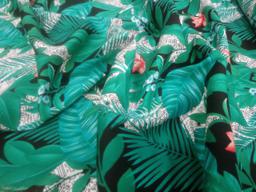 Штапель тропики зелёный на черном