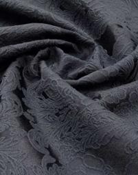 Жаккард-хлопок гладкокрашенный синий 1