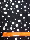 Штапель горошек белый на черном разного диаметра