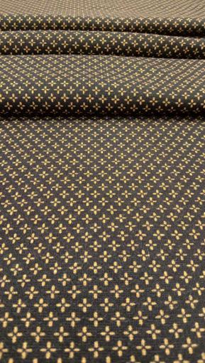 Трикотаж на меху жёлтые звёздочки