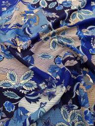 Плательная Листья синяя