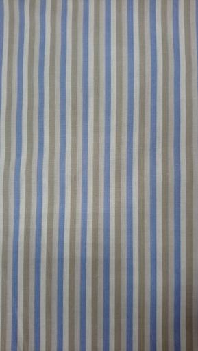Перкаль  Полоска голубой/белый/беж