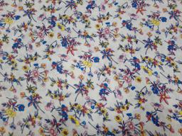 Штапель Сказочные цветы на белом