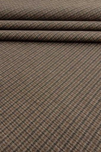 Трикотаж Клетка коричневый/чёрный