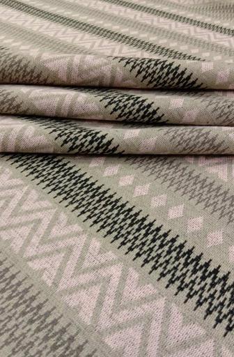 Трикотаж Полоска-орнаменты персик