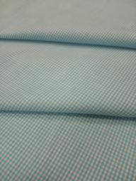 Клетка Виши хлопок тиффани/белый