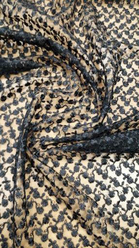 Гипюр Индонезия чёрный S