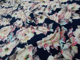 Шифон-стрейч Пионы