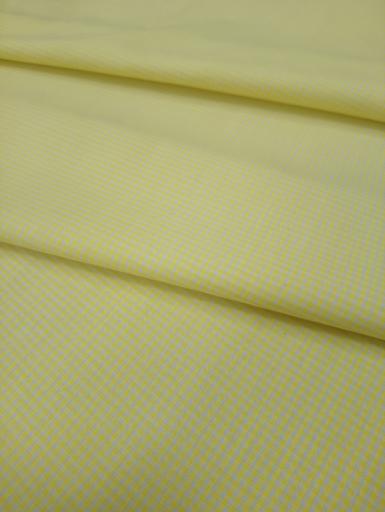 Клетка Виши хлопок жёлтый/белый