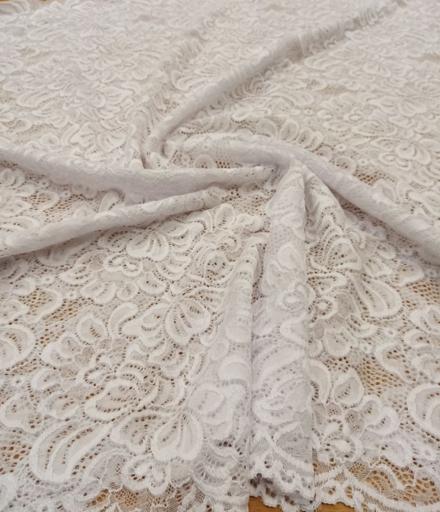 Кружево стрейч плотное белое
