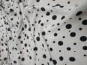 Штапель горошек черный на белом разного диаметра