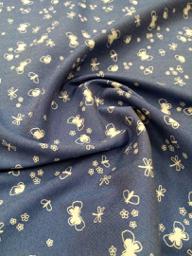 Джинс стрейч Тенсил Бабочки синий