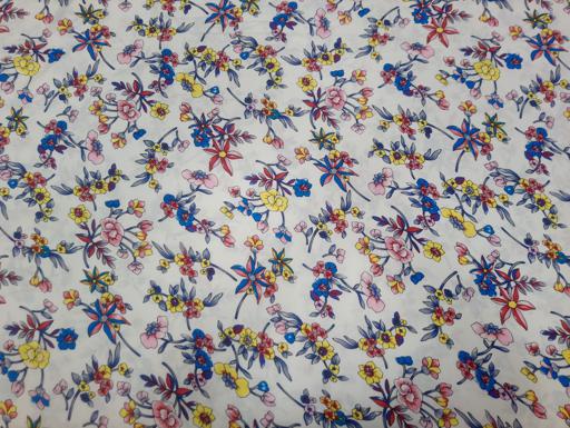 Штапель Сказочные цветы на белом