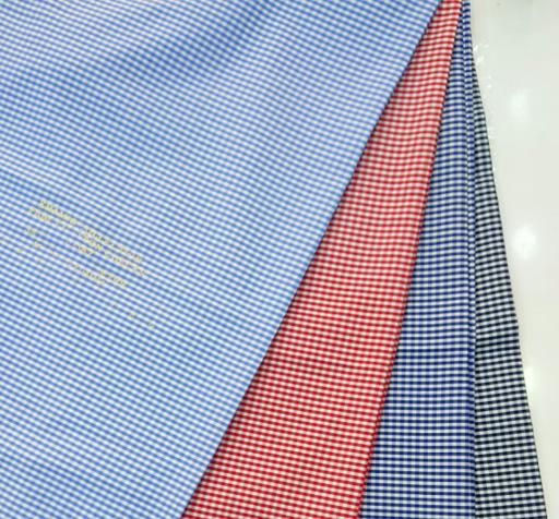 Хлопок рубашечная клетка цвета: голубой, красный, синий, чёрный