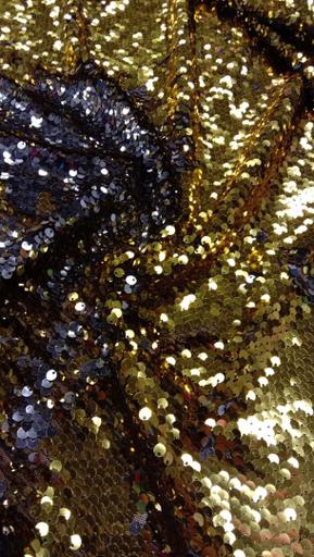 Пайетка двусторонняя золото/серебро