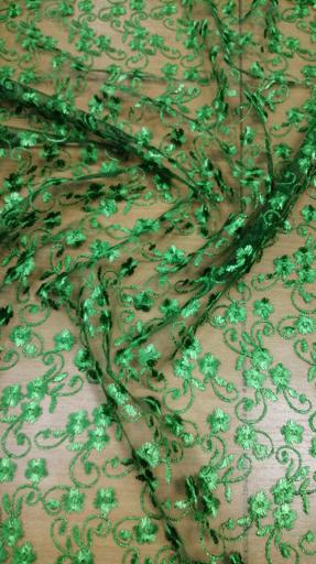 Гипюр Индонезия изумрудный M