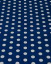 Трикотаж вискоза белый горох на синем