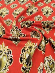 Креп Версаче красный