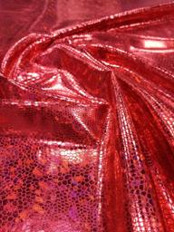 Трикотаж Диско Голограмма красный