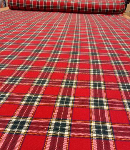 Костюмная клетка  красная/чёрная