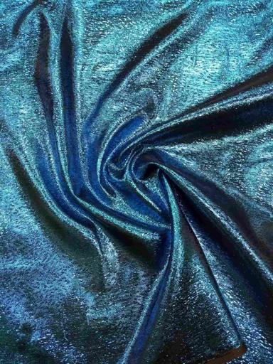 Парча Топаз с узором голубая