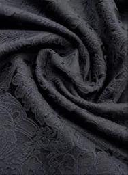 Жаккард-хлопок гладкокрашенный синий 2