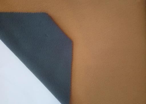 Флис двусторонний серый и бежевый