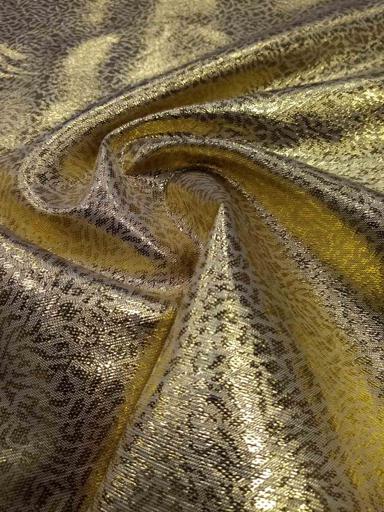 Парча Топаз с узором жёлто-золотая