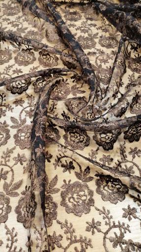 Гипюр Индонезия шоколадный L