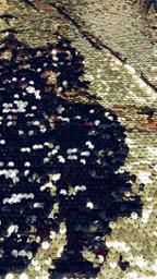 Пайетка двусторонняя светло-золотая/чёрная