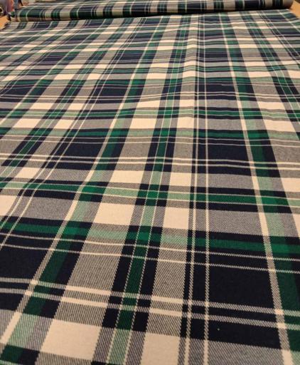 Костюмная клетка  чёрная/изумрудная