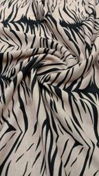 Трикотаж на меху Тигр пыльно-розовый