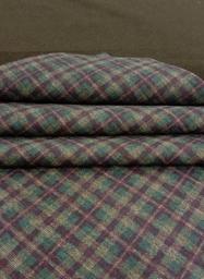Трикотаж Шотландка коричневый/зелёный