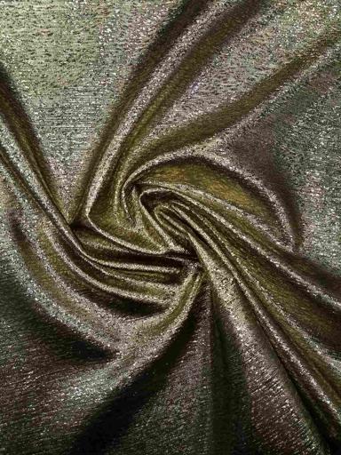 Парча Топаз с узором золотая/чёрная