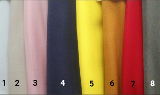 Штапель однотонный цвета 1-8