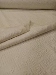 Подкладочная стёганая матовая Спирали белая