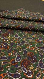 Трикотаж Пейсли зелёный