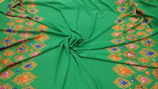 Креп Версаче зелёный