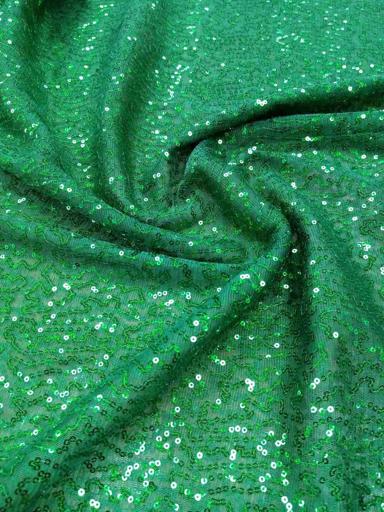 Пайетка на сетке Змейка зелёная