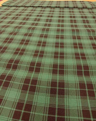 Габардин клетка тёмно-зелёный/чёрный